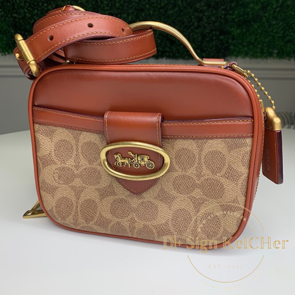 Coach Riley Lunchbox in Colorblock Signature Canvas -- SOLD